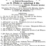 Ankündigung in einer Zeitung um 1885