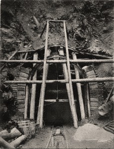 Baustelle Eisenbahntunnel zu von Hemburgs Zeiten (© Heimat- und Geschichtsverein Rammelburg e. V.)